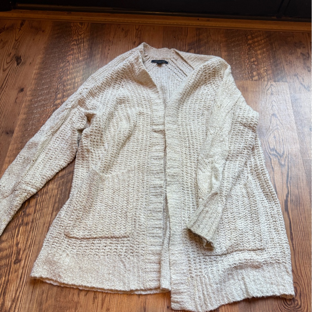 American Eagle Outfitters Cream Cardigan